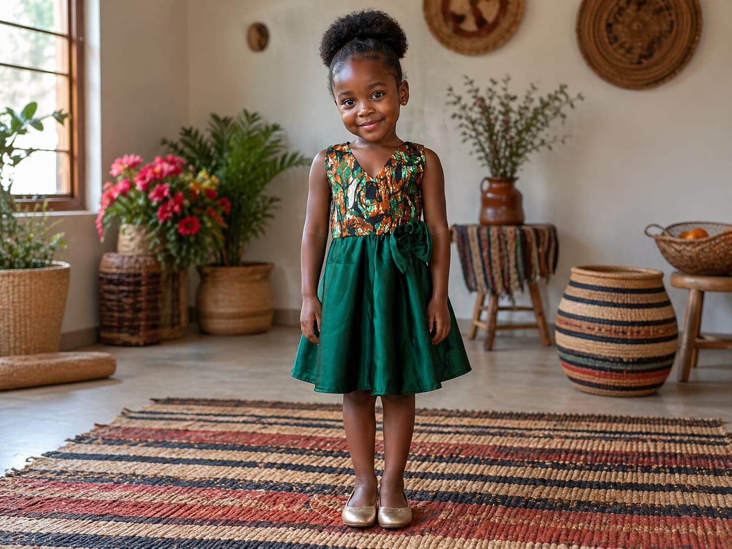 Baby Girl Green Dress • 4-5 Years • Brand New - Image 1