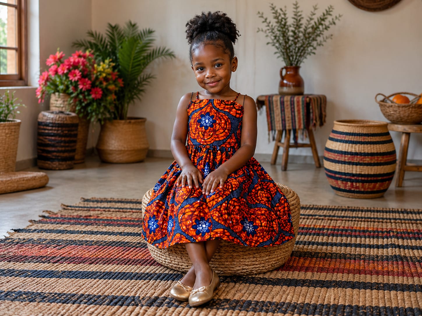 Baby Girl Orange Dress • 4-5 Years • Brand New - Image 1