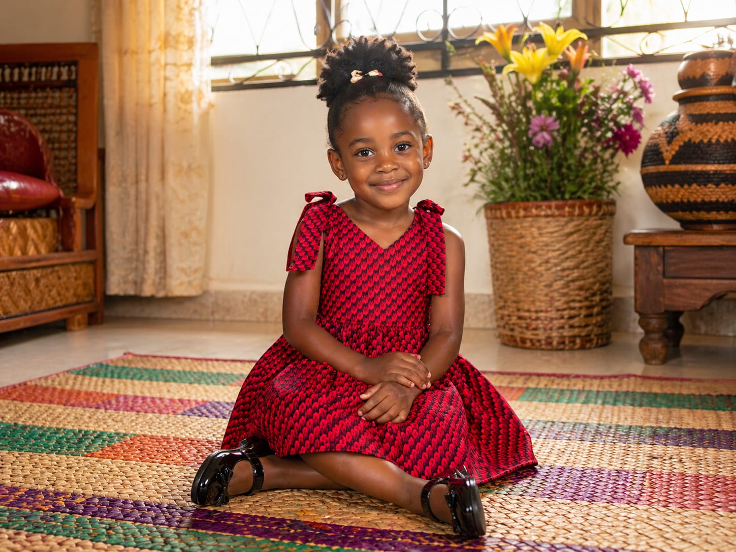 Baby Girl Red Dress • 4-5 Years • Brand New