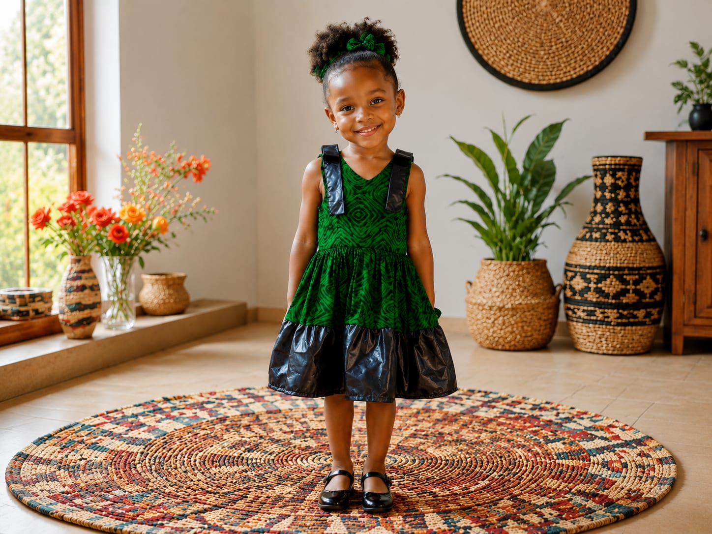 Baby Girl Green Dress • 4-5 Years • Brand New
