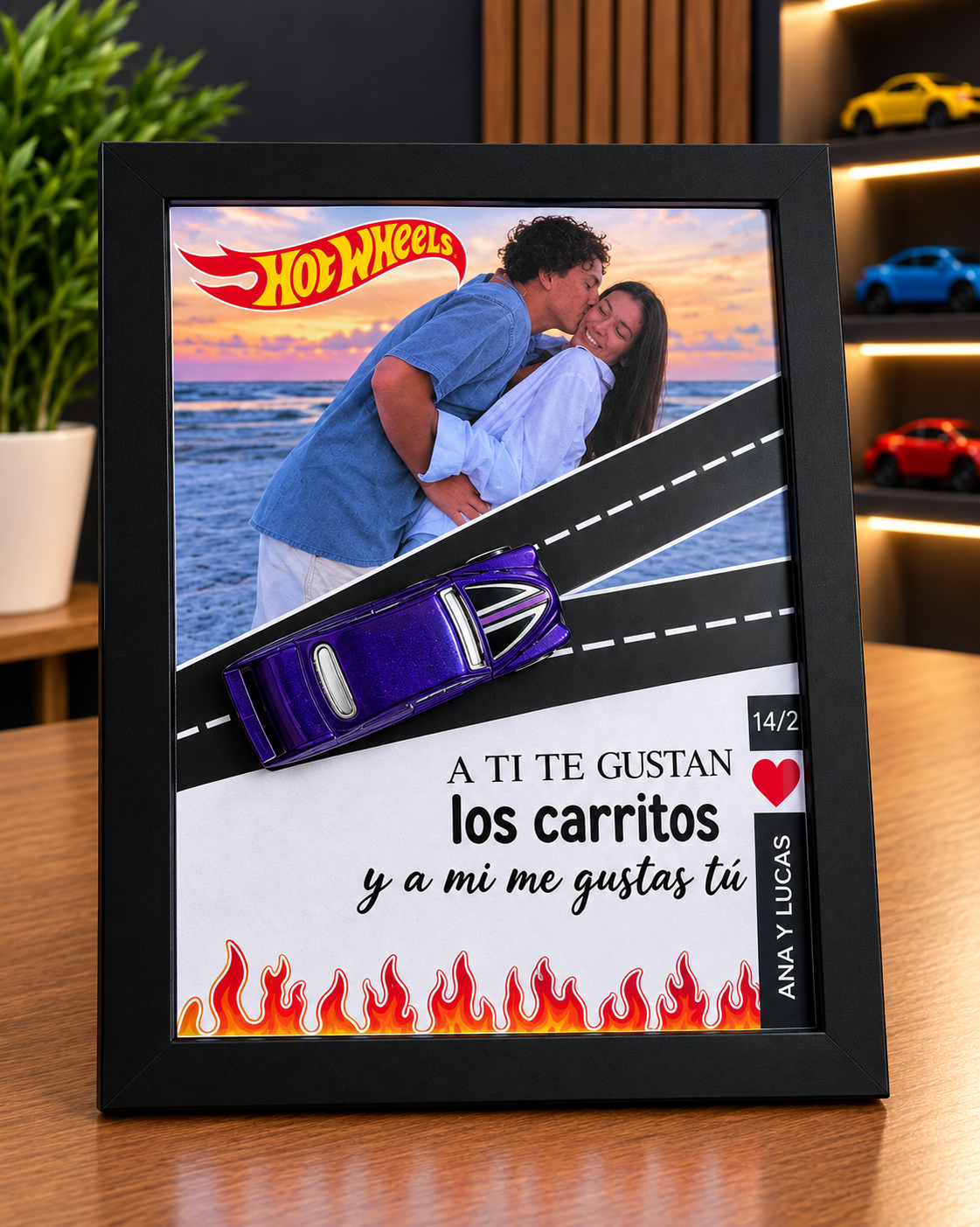 Cuadro Hot wheels con carro 3