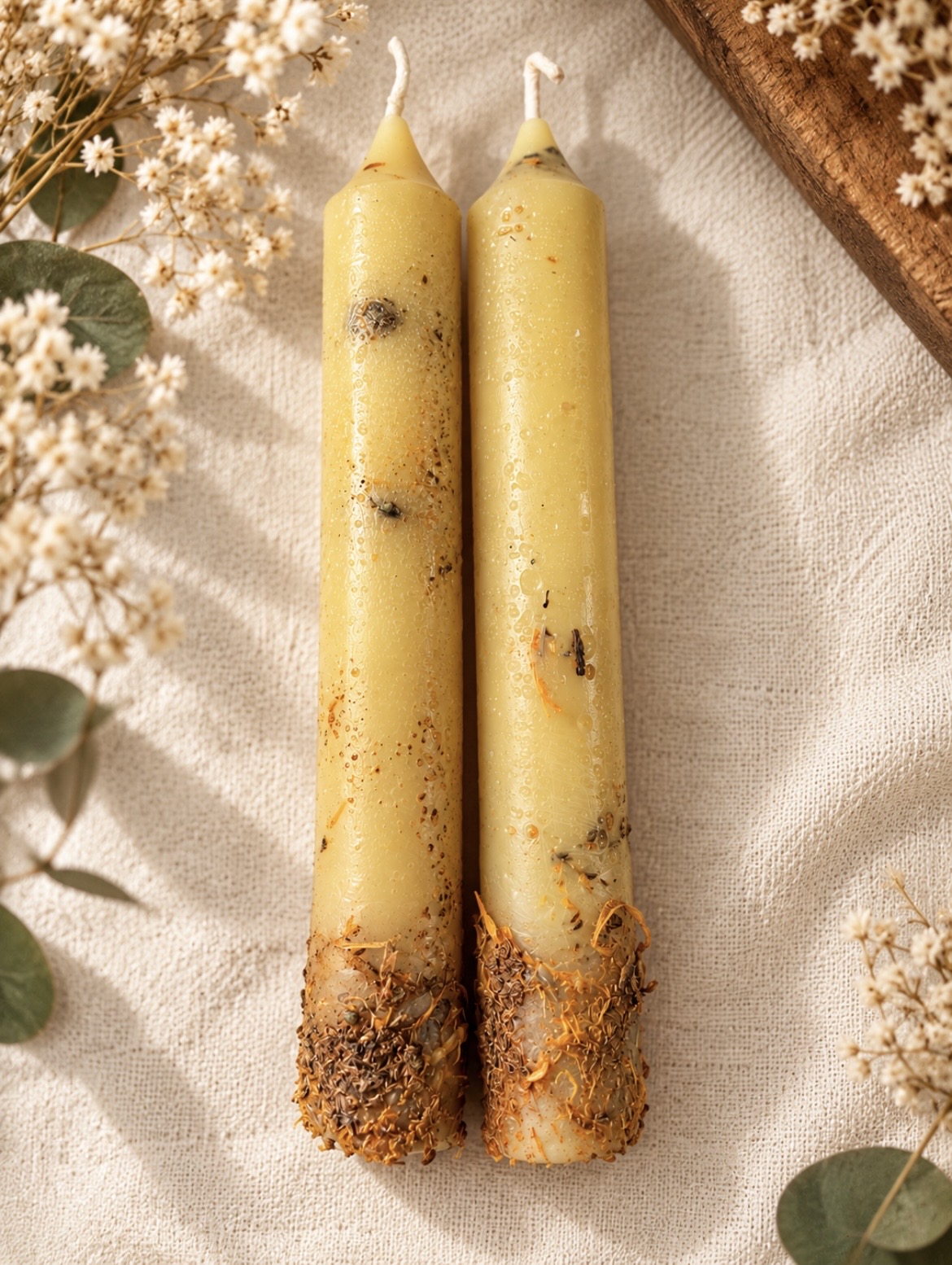 Vela de cera de abejas y calendula