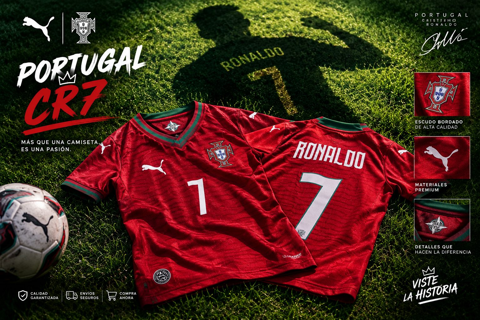 Camiseta Réplica PORTUGAL