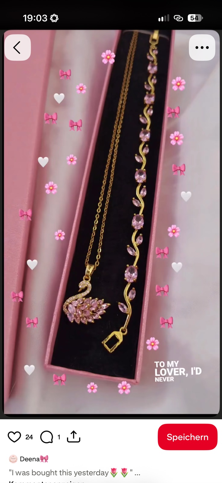 Pinkes Schmuckset 
