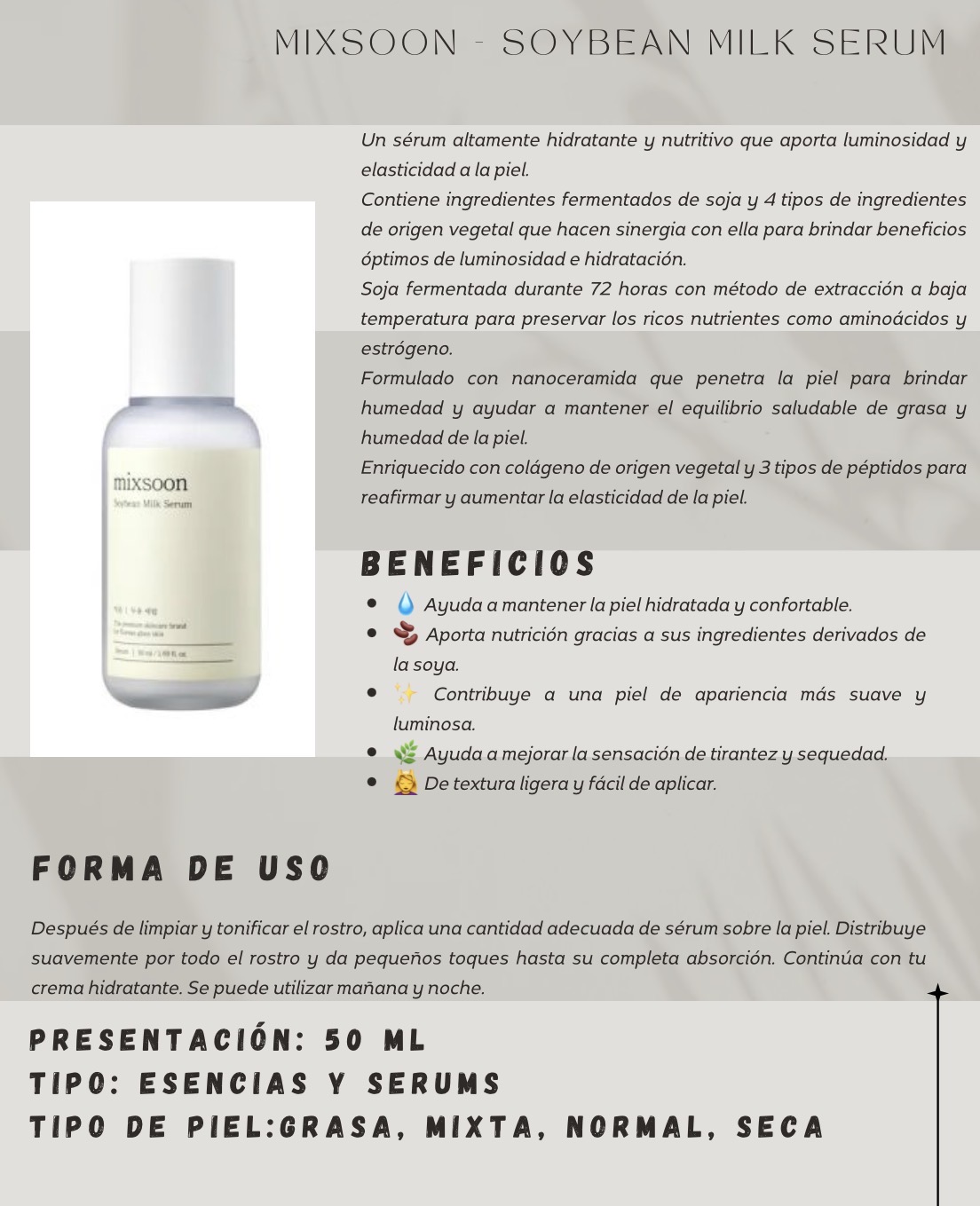 MIXSOON - Soybean Milk Serum 50 ml 2