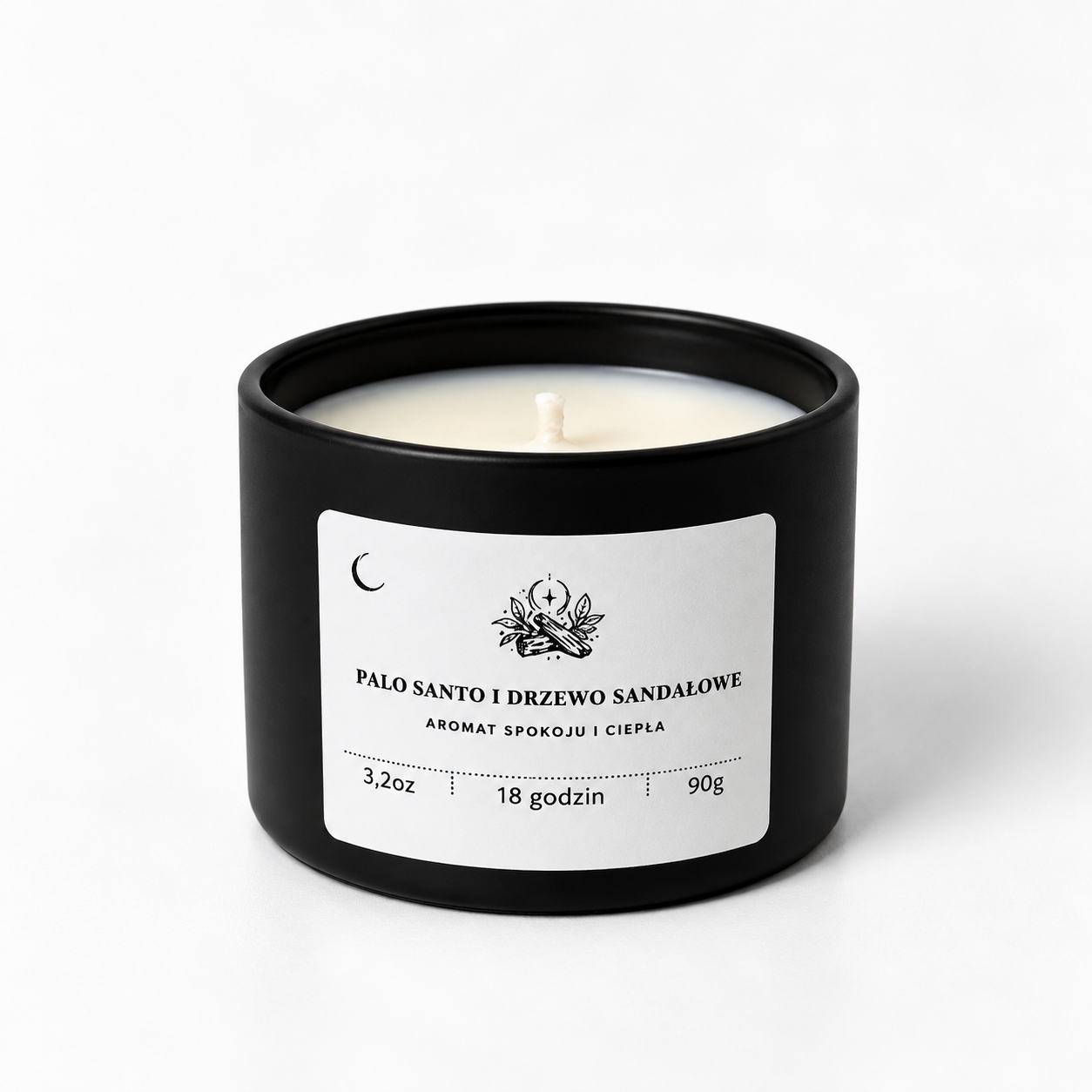 Świeca sojowa Palo Santo i Drzewo Sandałowe – 90 g | Aromat Spokoju i Ciepła (kopia)