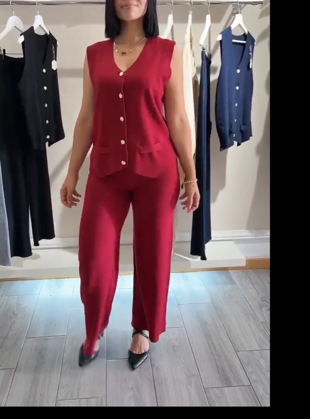 Conjunto de Punto de Chaleco - Image 1