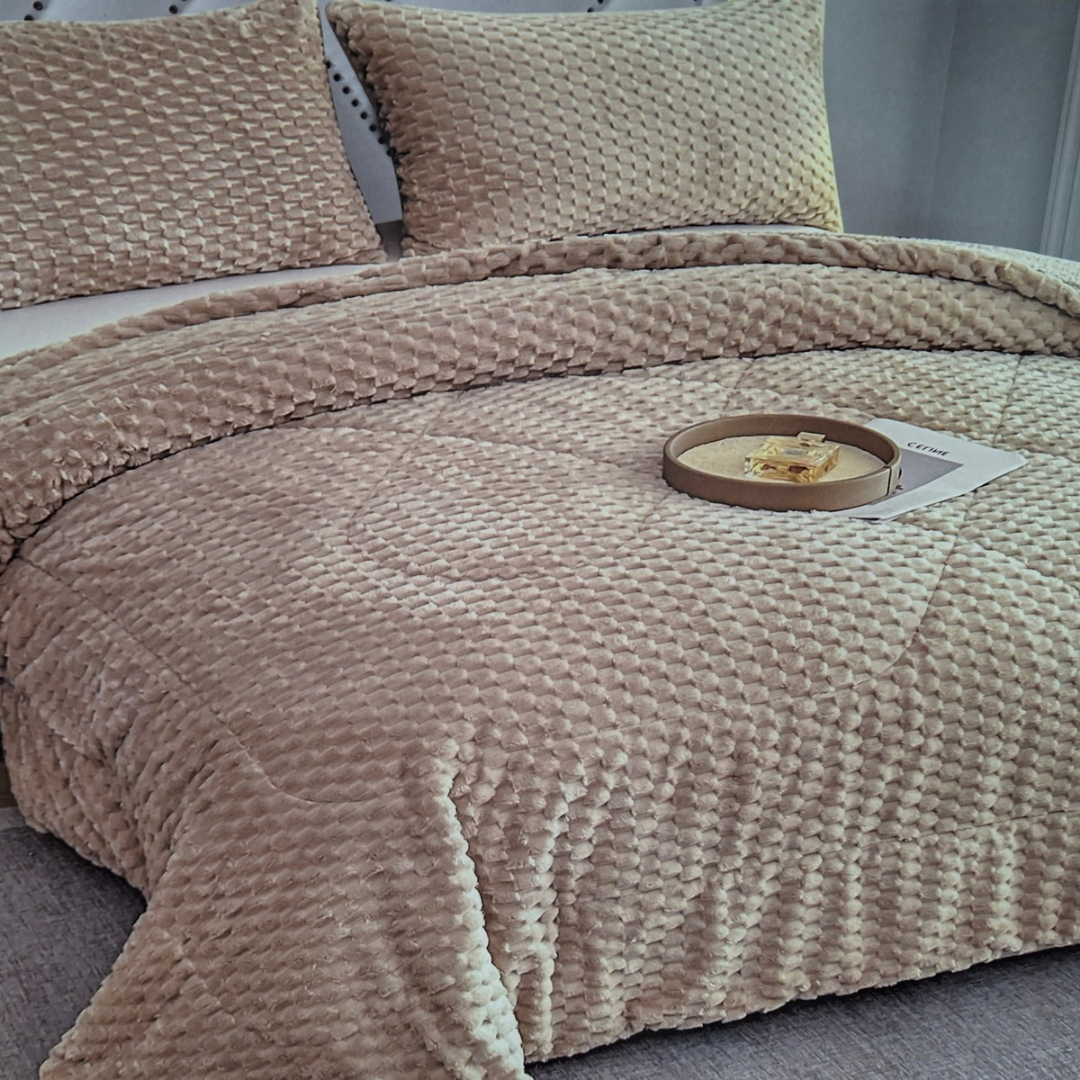 Edredón Sherpa Nubes (240x260 cm) + 2 Fundas de Cojín
