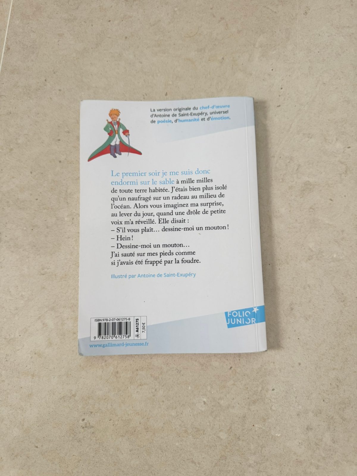 Le Petit Prince – Antoine de Saint-Exupéry – Édition Folio Junior 2