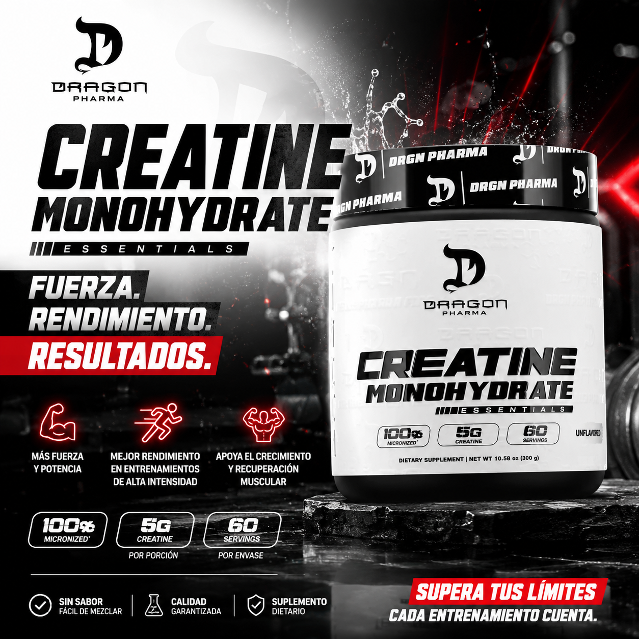 CREATINA DRAGÓN PHARMA 300g