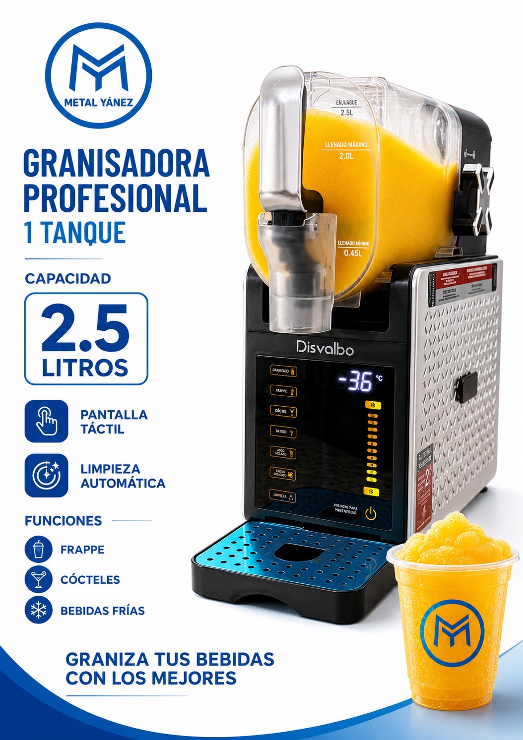 GRANIZADORA DISVALVO 2.5L 