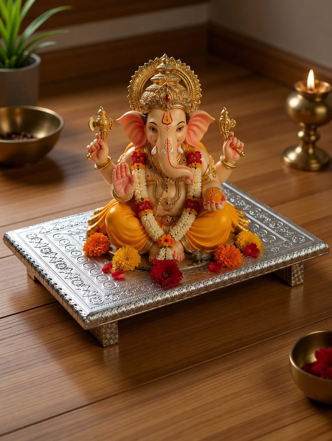 Wooden Pooja Pat 2