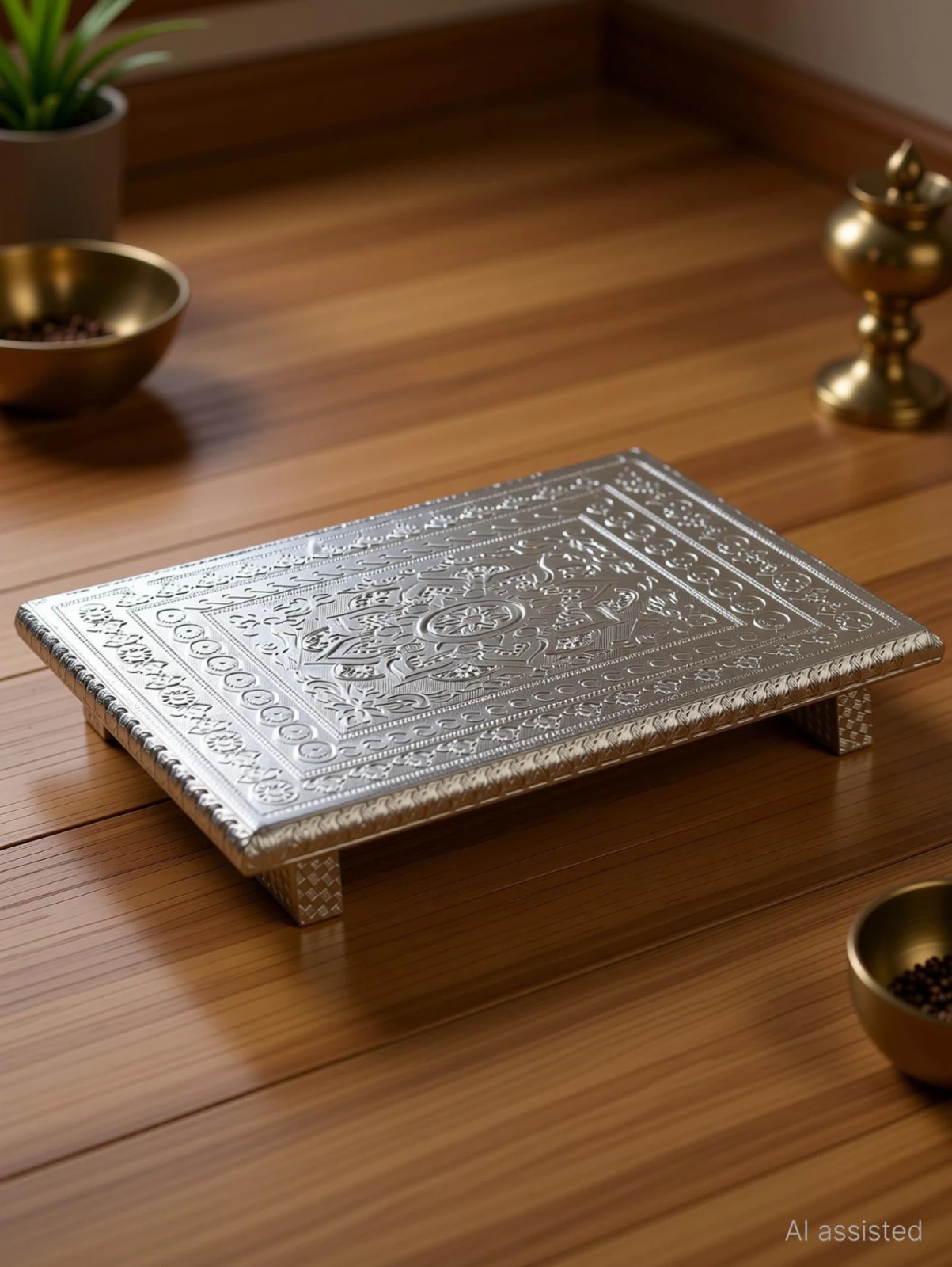 Wooden Pooja Pat 4