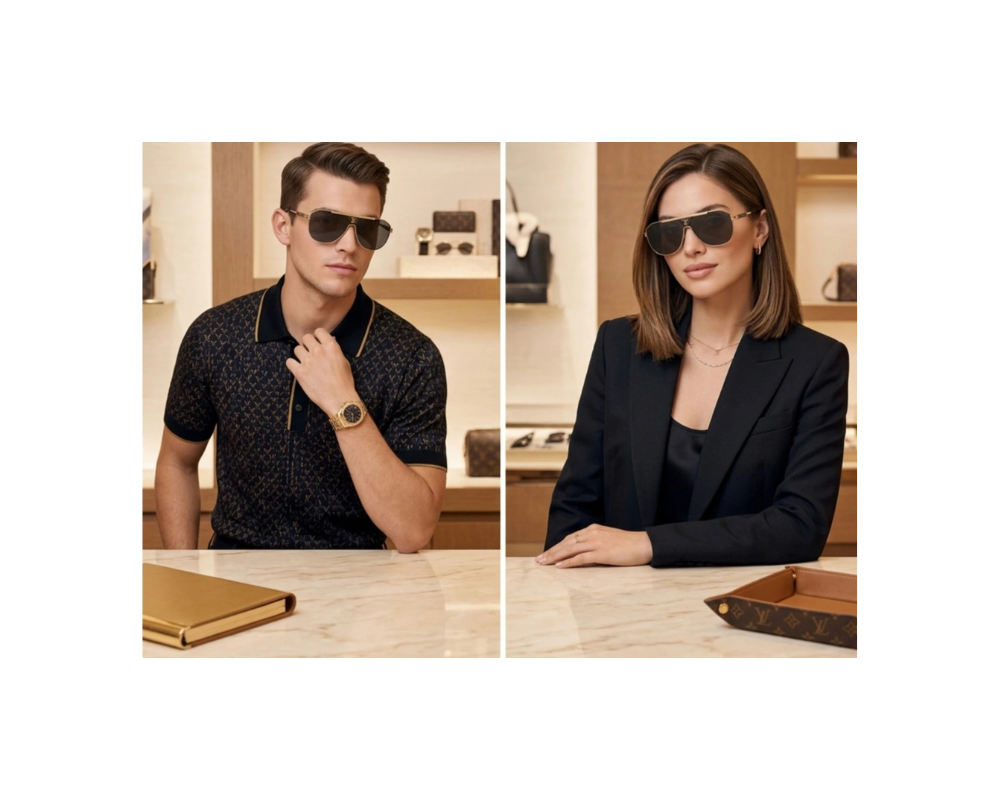  MG22295-Premium Gold Shield Sunglasses  3