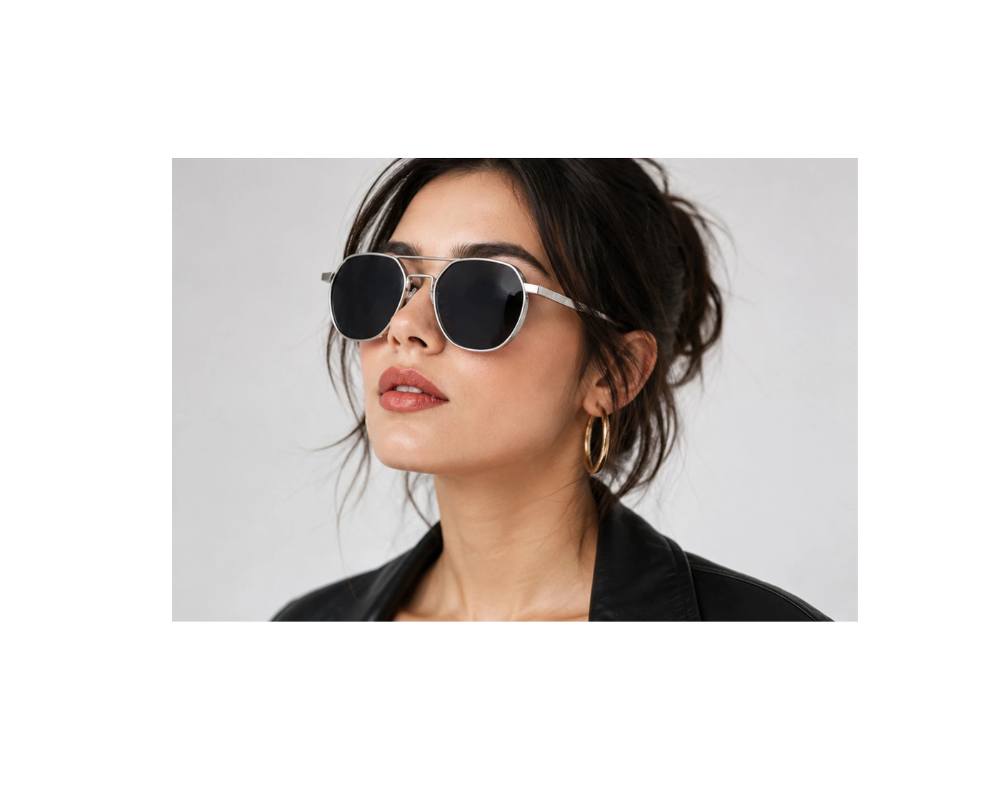  MG GOLD METAL OVAL FRAME STYLISH SUNGLASSES 2