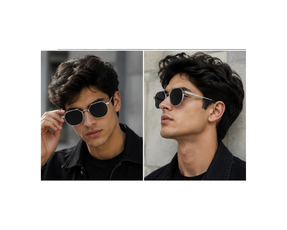  MG GOLD METAL OVAL FRAME STYLISH SUNGLASSES 4