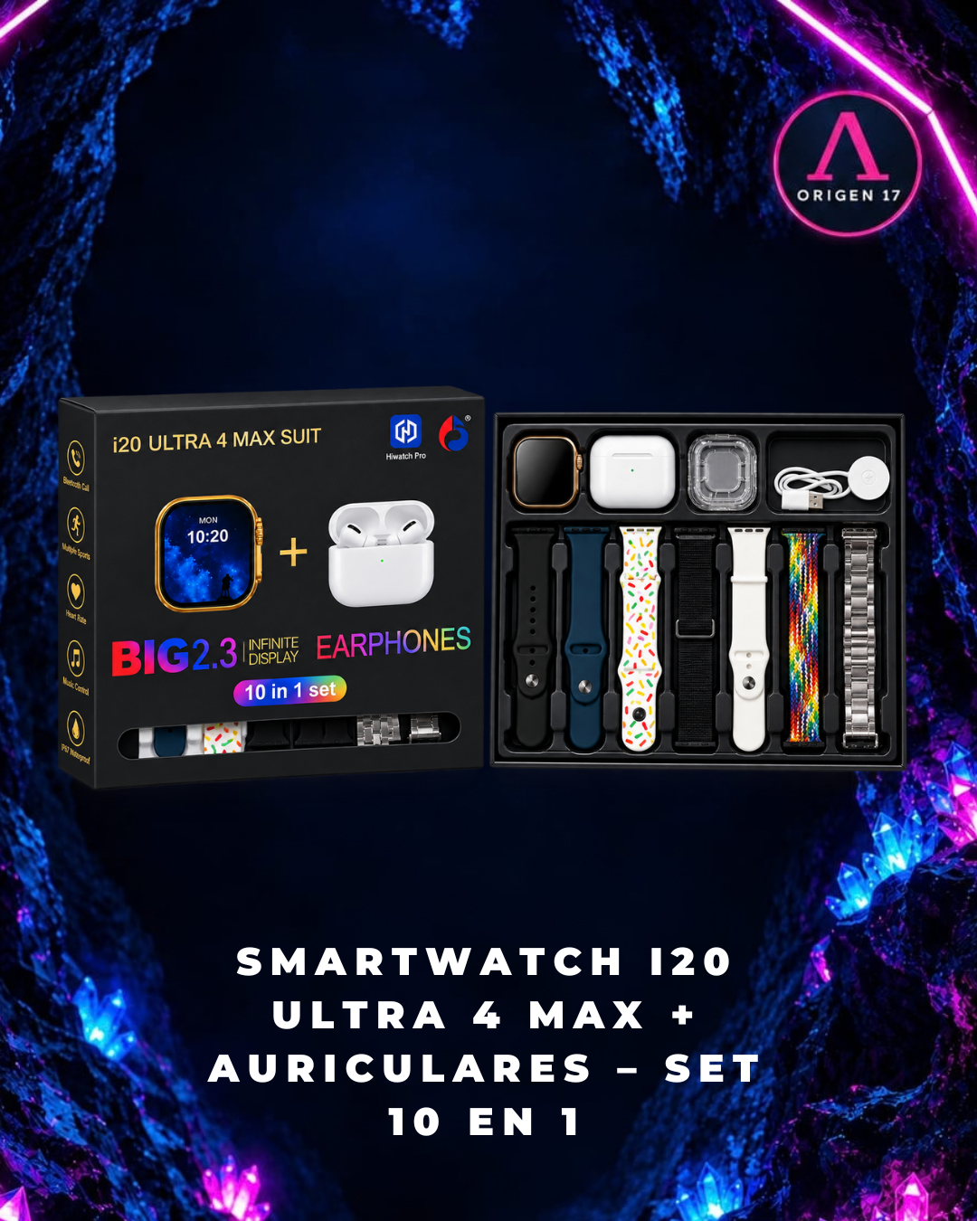 Set i20 Ultra 4 Max 10 en 1