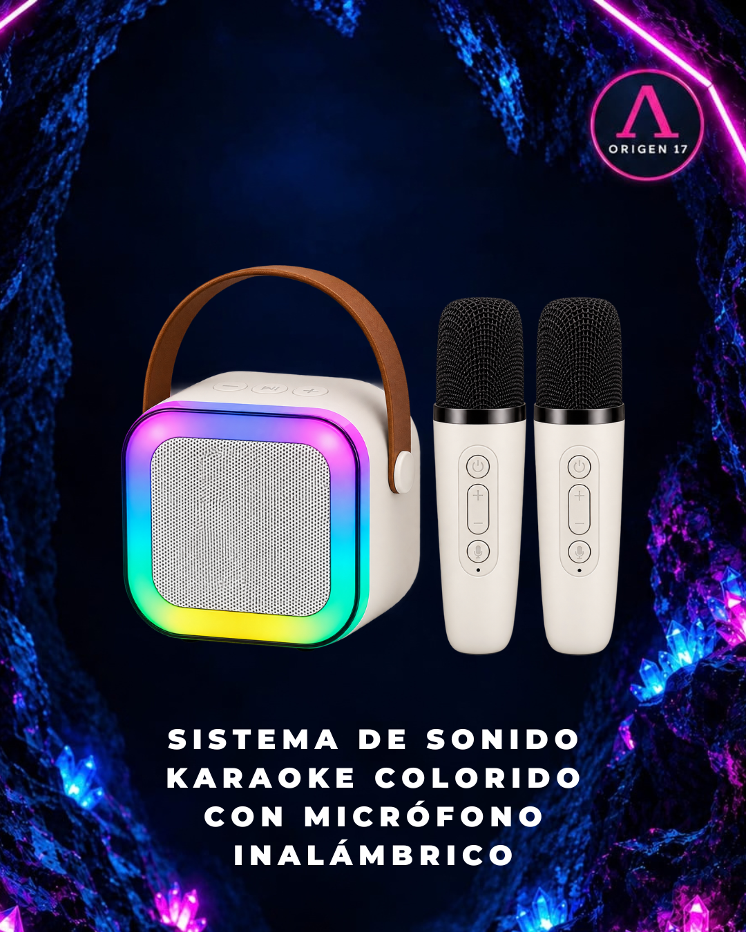 🎤 Sonido Karaoke Colorido con Micrófono Inalámbrico 🎤✨