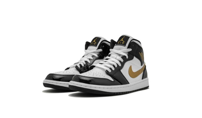 JORDAN 1 MID GOLD SWOOSH 3