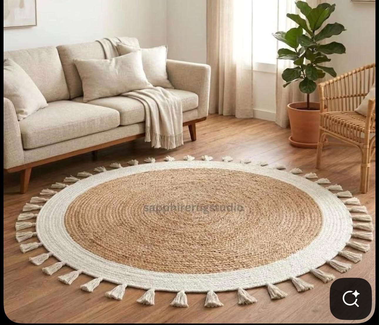 Alfombra rústica de totora - Image 1