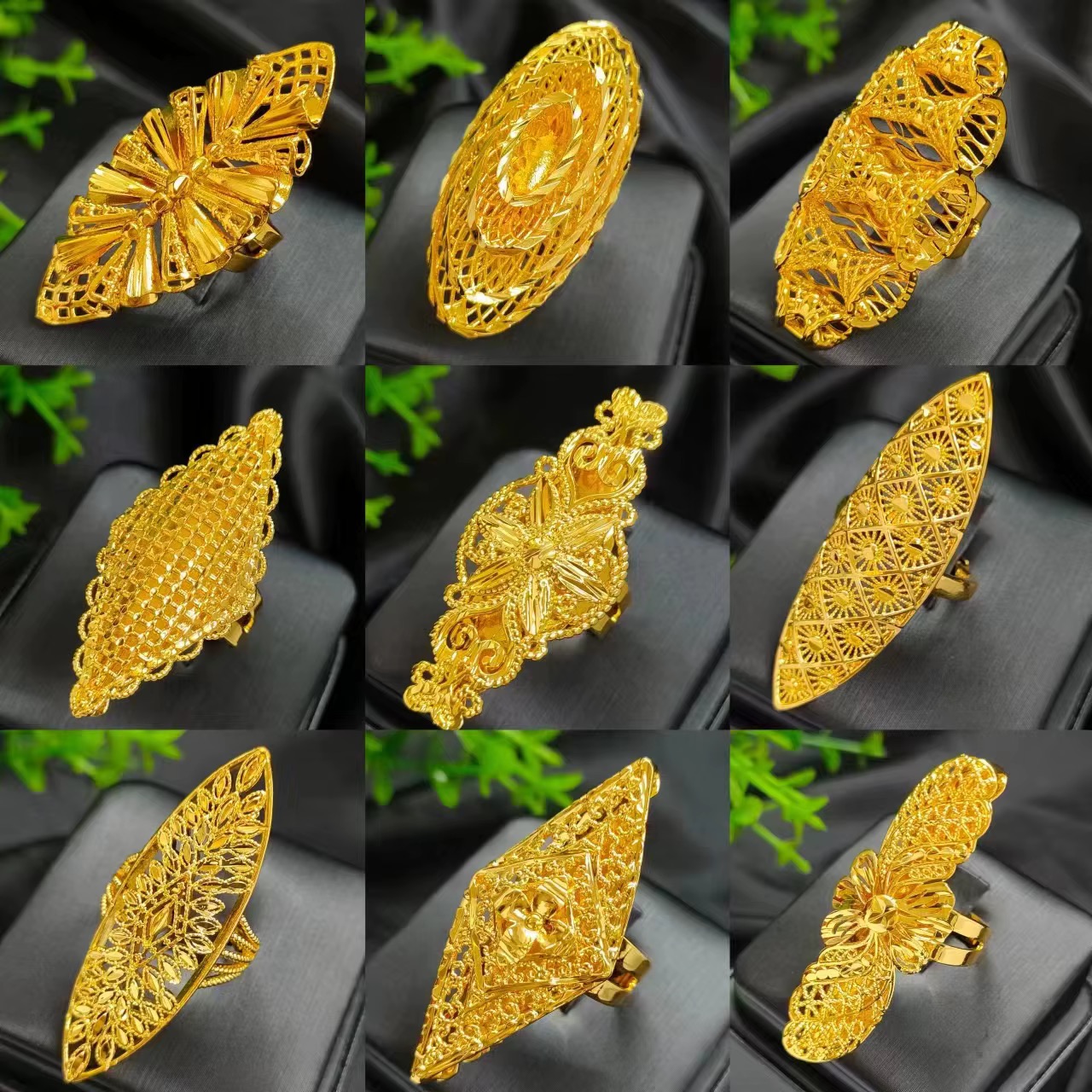 24k gold plated  wedding Rings B4 - Image 1
