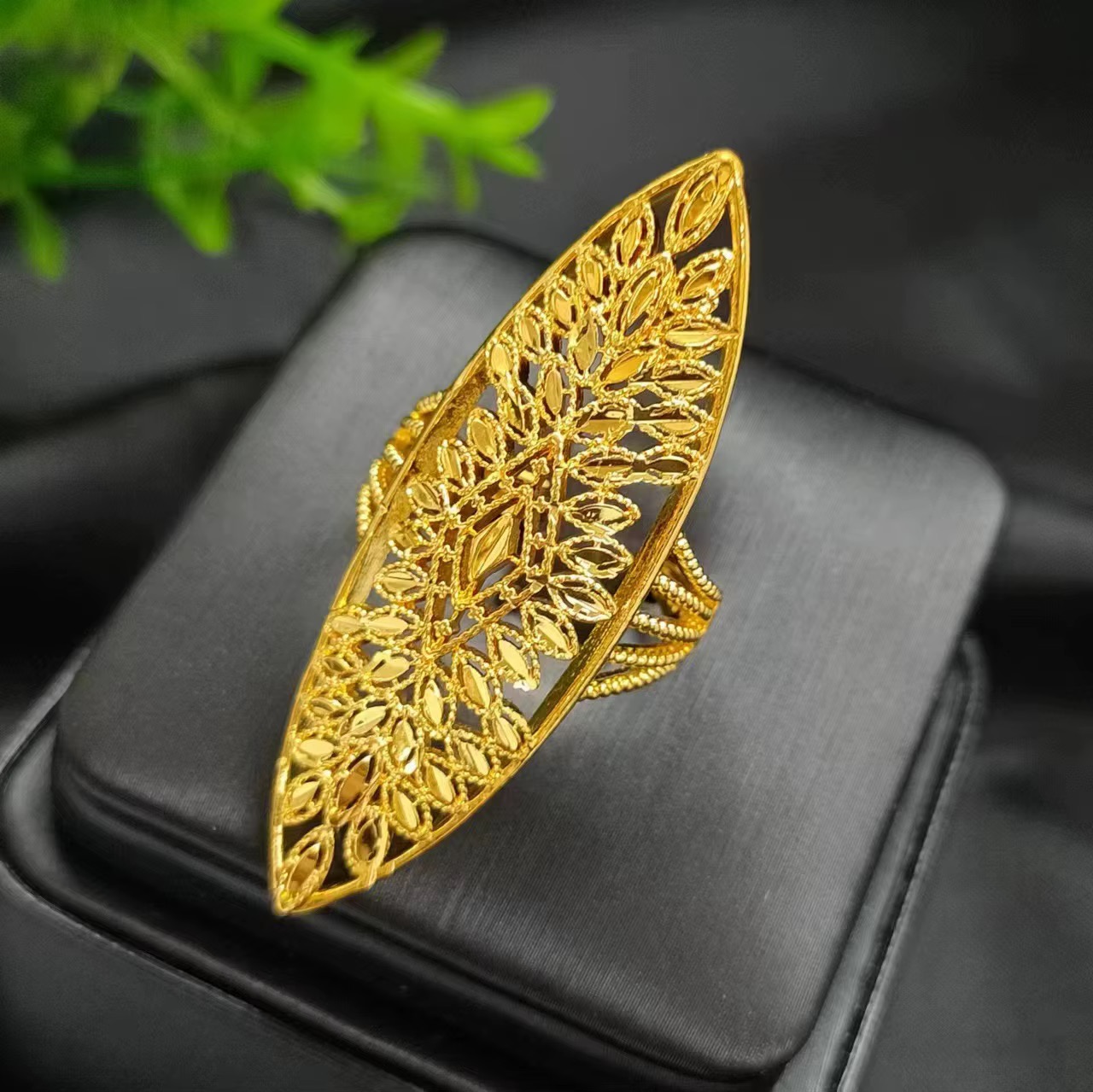 24k gold plated  wedding Rings B4 2