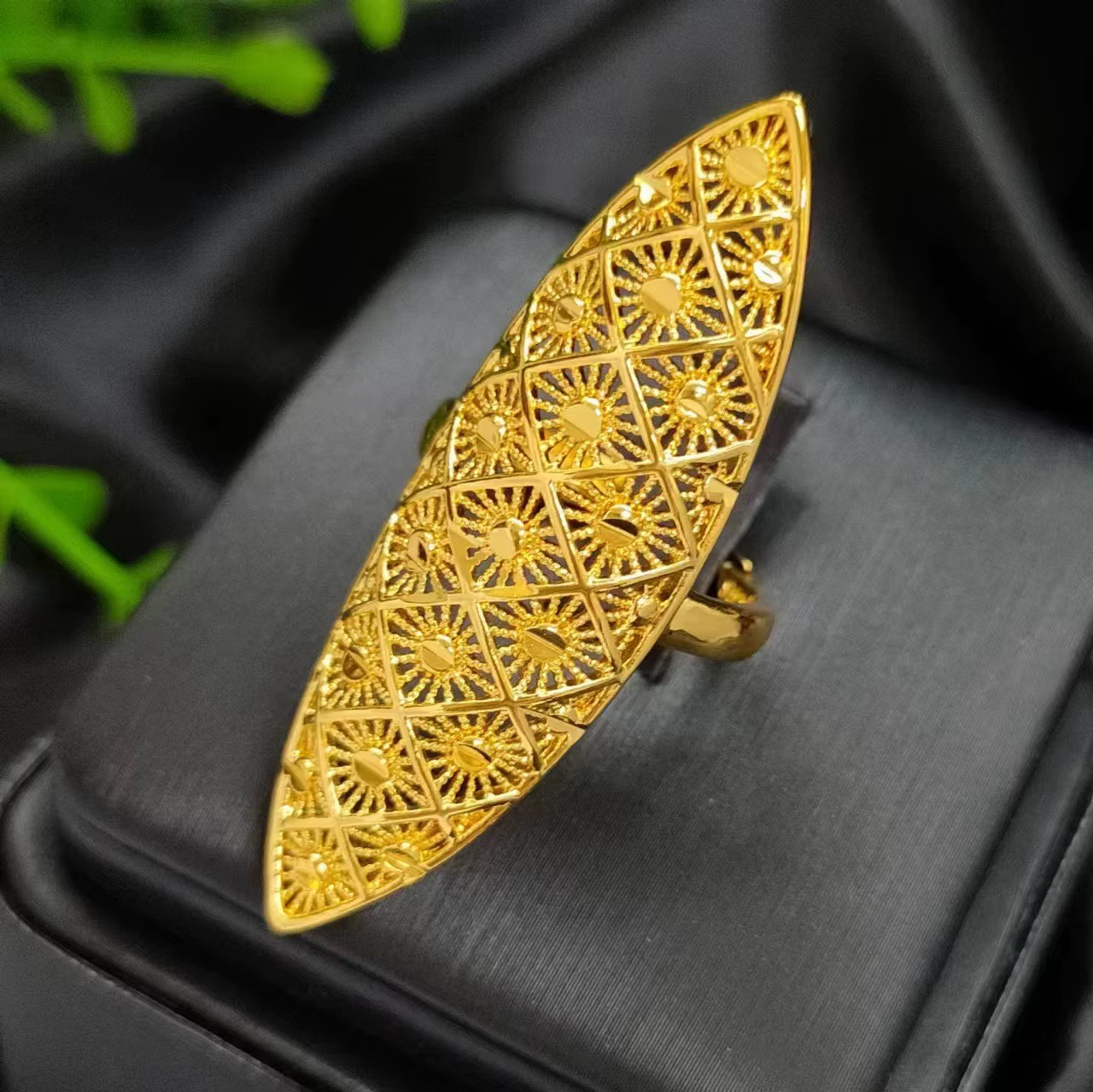 24k gold plated  wedding Rings B4 3