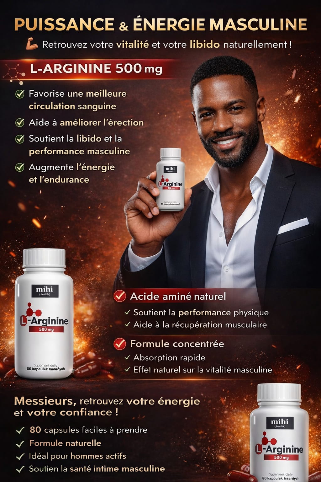 Vitamines. L-Arginine 500mg - Image 1