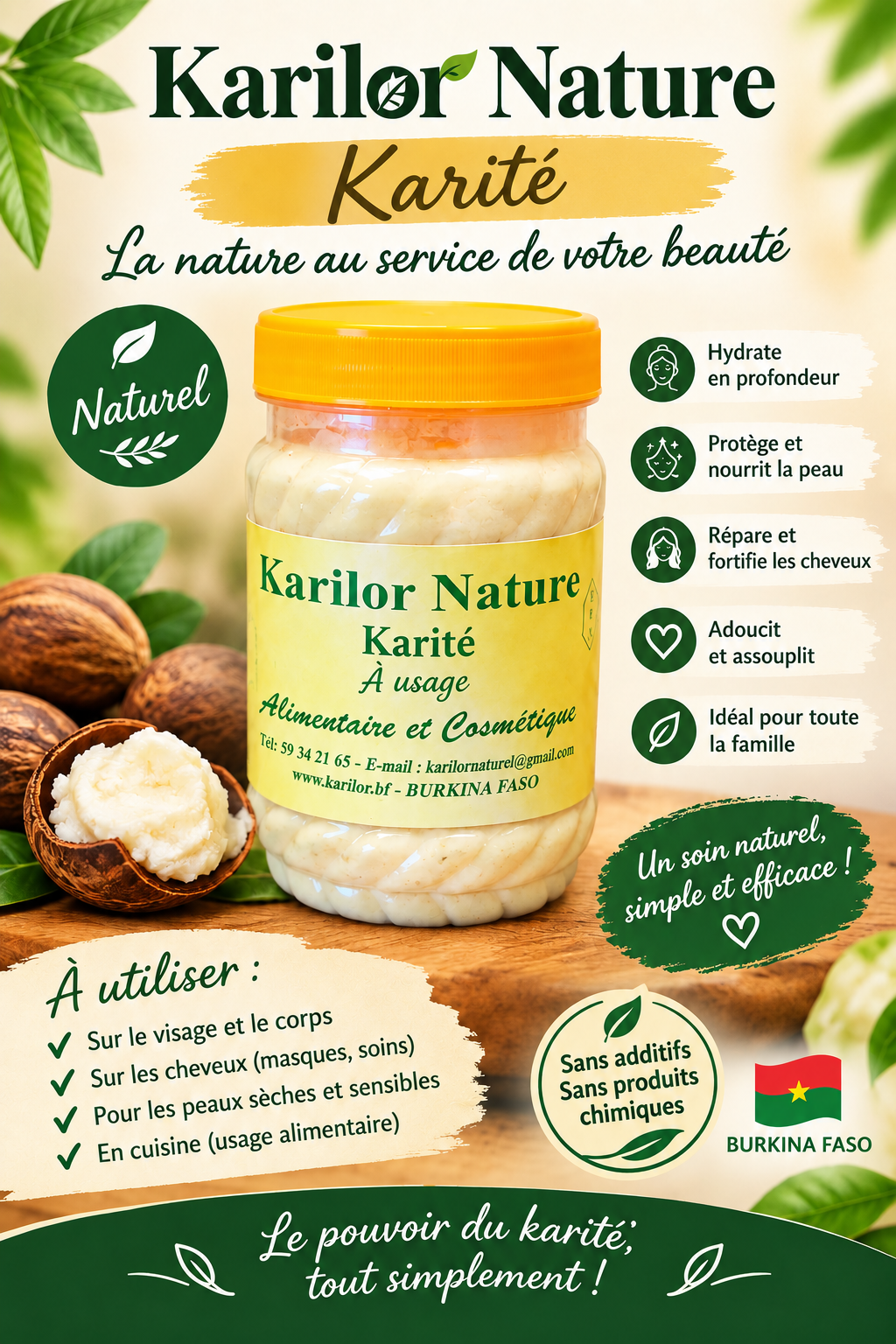 Karilor Nature – Beurre de Karité 100 %