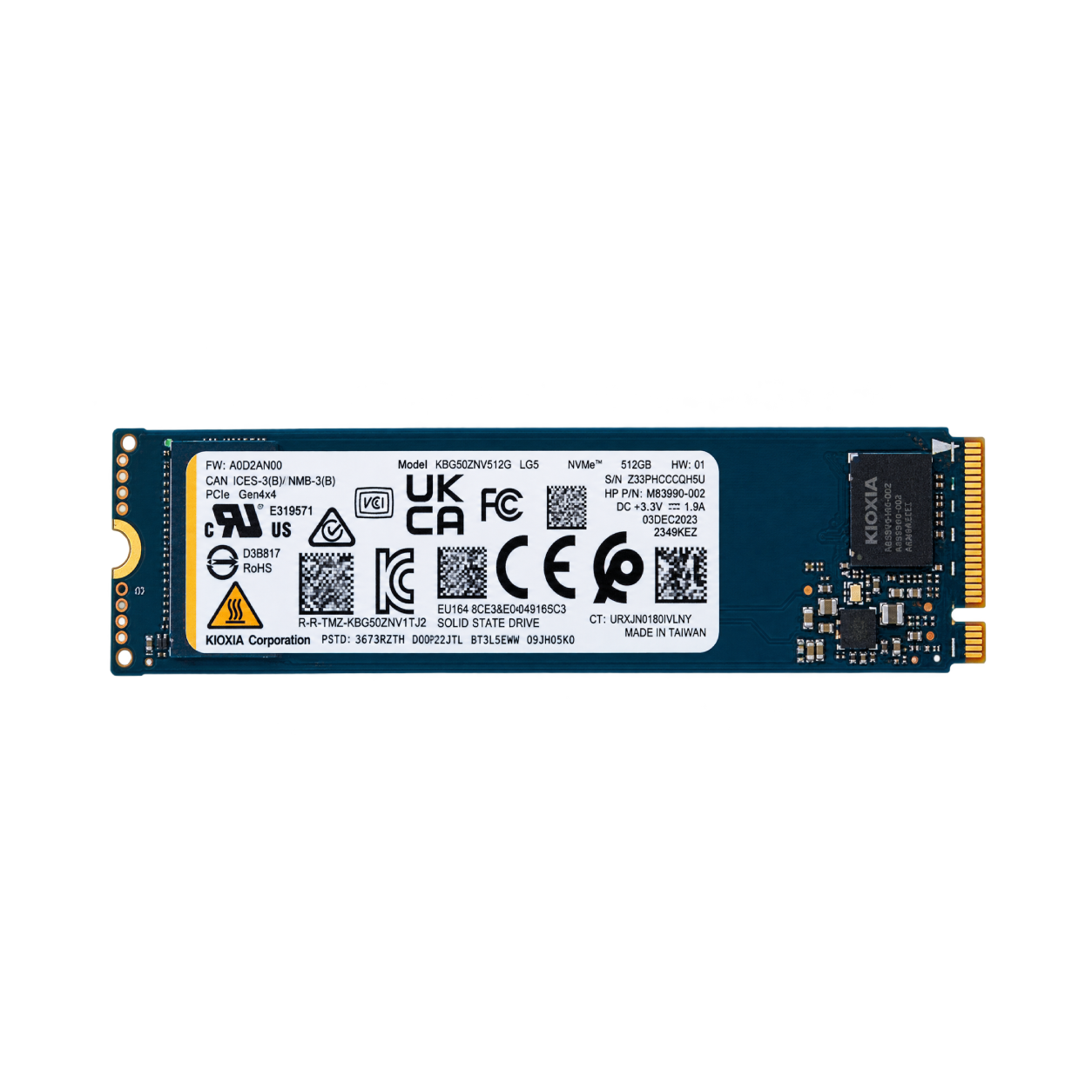 Kioxia BG5 512GB PCIe 4.0 M.2 NVMe SSD "LIKE NEW"