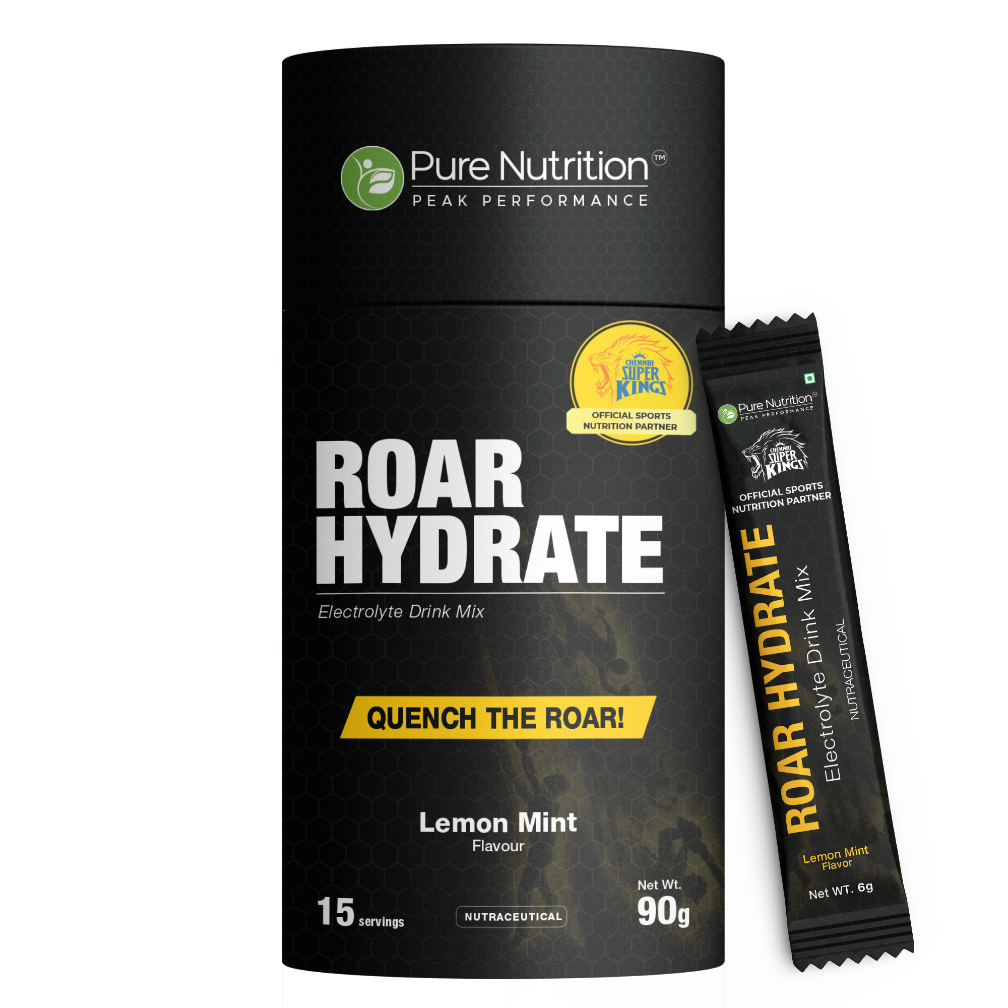 Roar Hydrate Electrolyte Drink Mix Lemon Mint | Hydration & Performance |