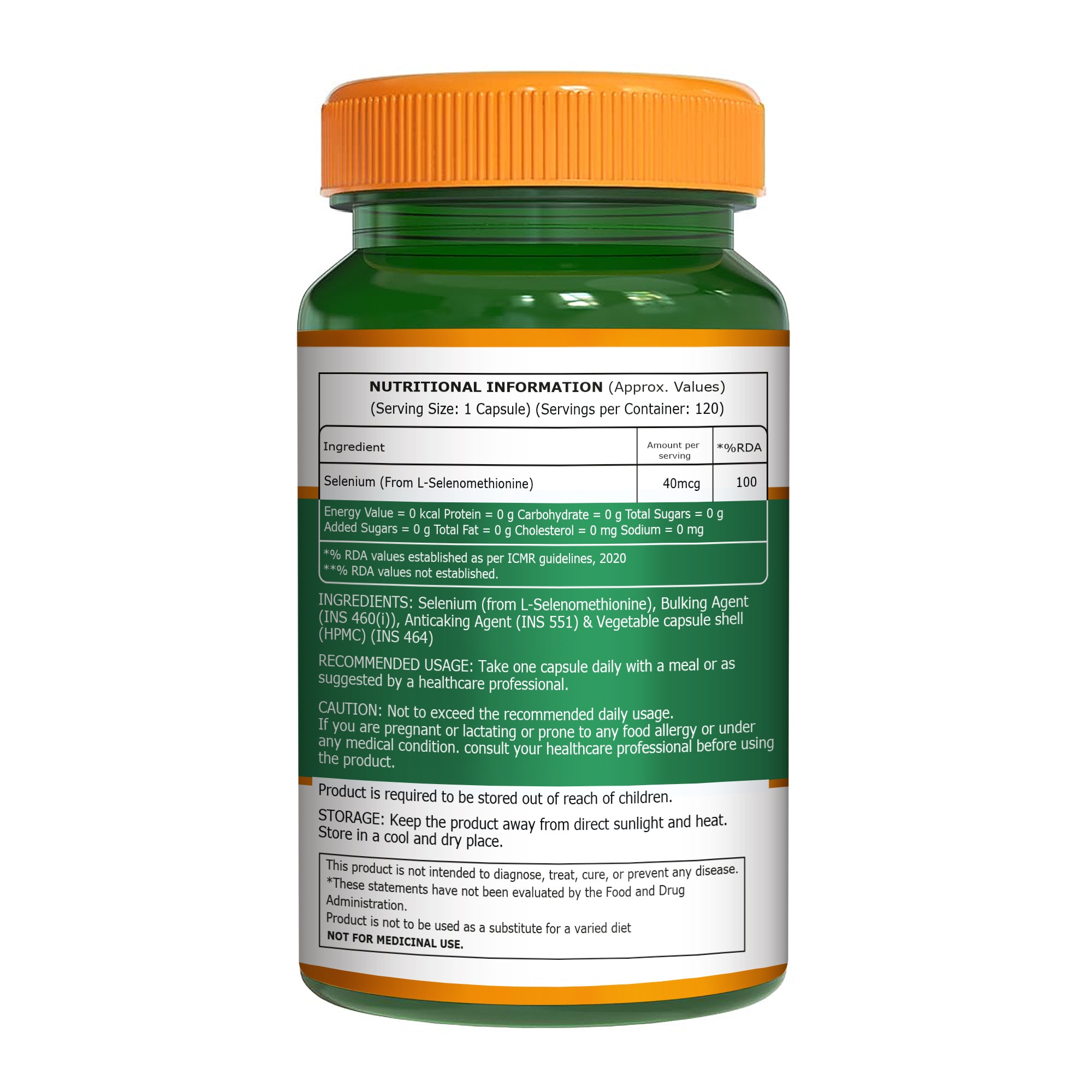 Selenium 40 mcg (L-Selenomethionine) | 120 Veg Tablets 4