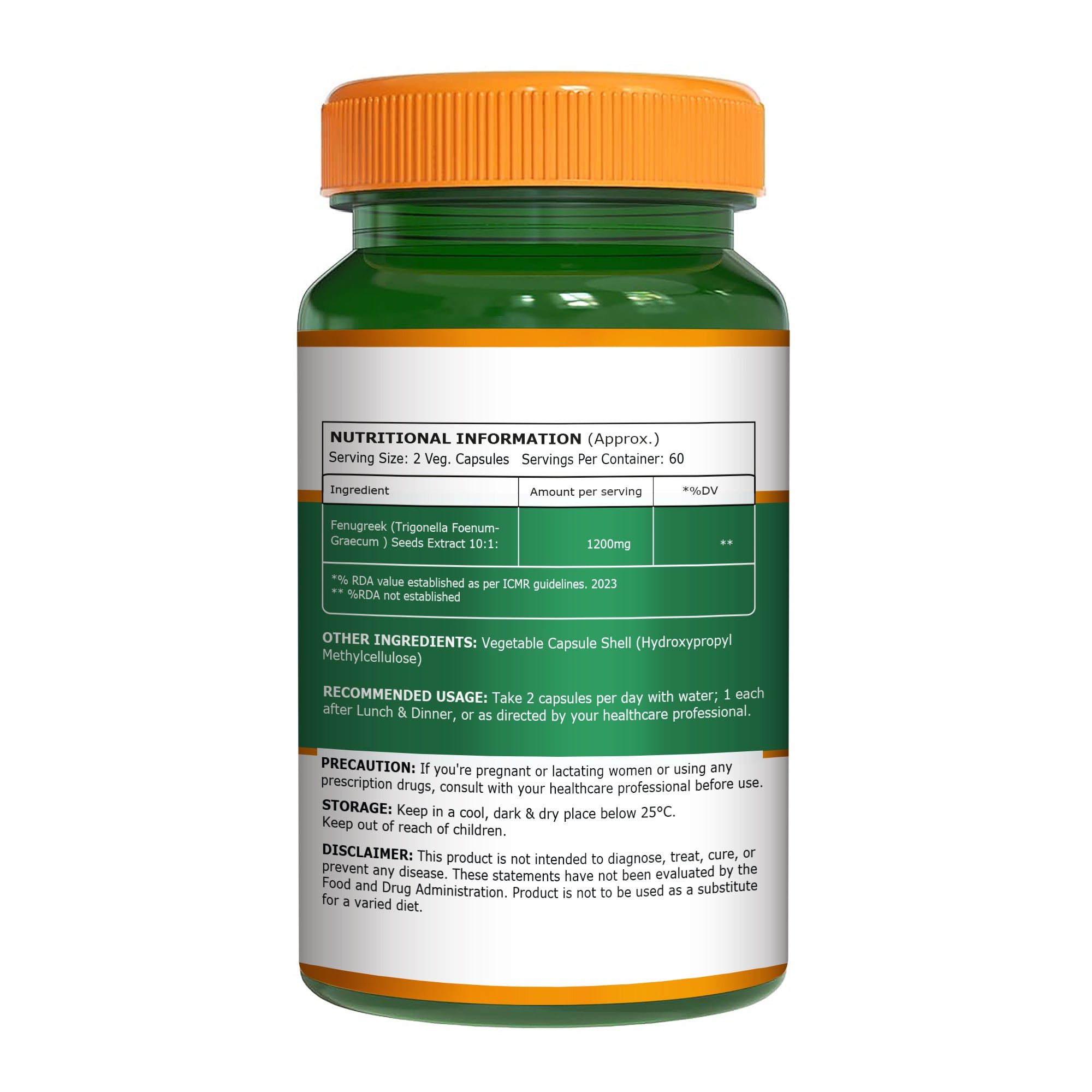 Fenugreek Seed Extract 1200mg Blood Sugar, Metabolism & Wellness | 120 Tablets 4