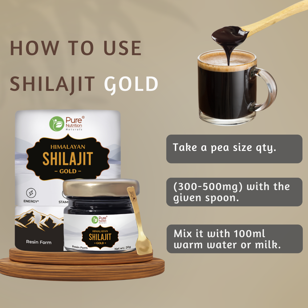 Shilajit Gold Resin Ashwagandha, Safed Musli, Saffron & Swarna Bhasma | 20g 2