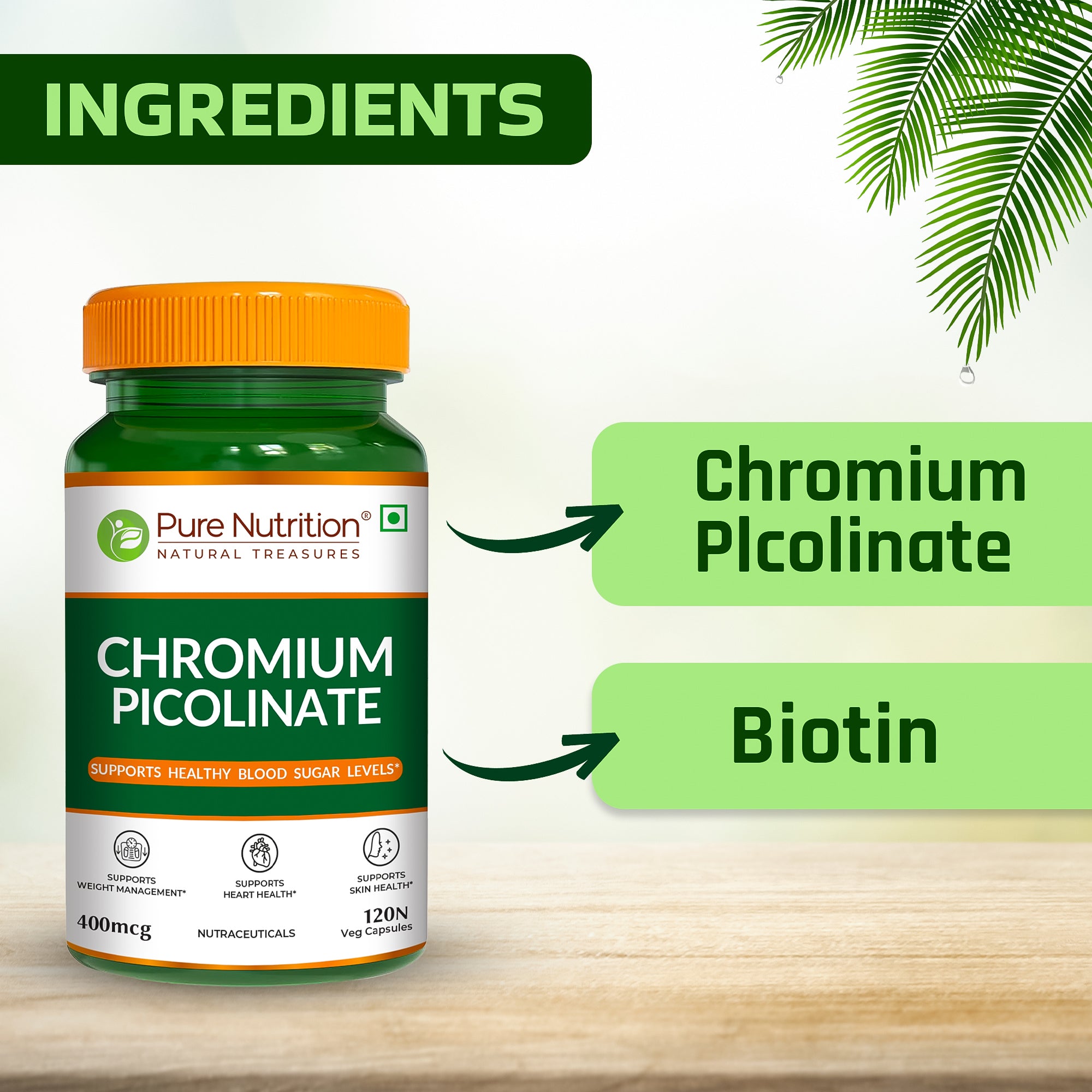 Chromium Picolinate 120 Capsules Blood Sugar, Metabolism & Weight Support 2