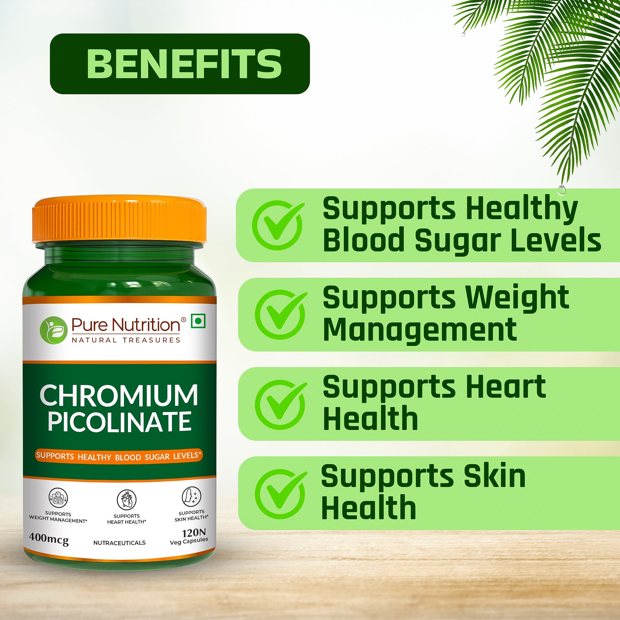 Chromium Picolinate 120 Capsules Blood Sugar, Metabolism & Weight Support 3