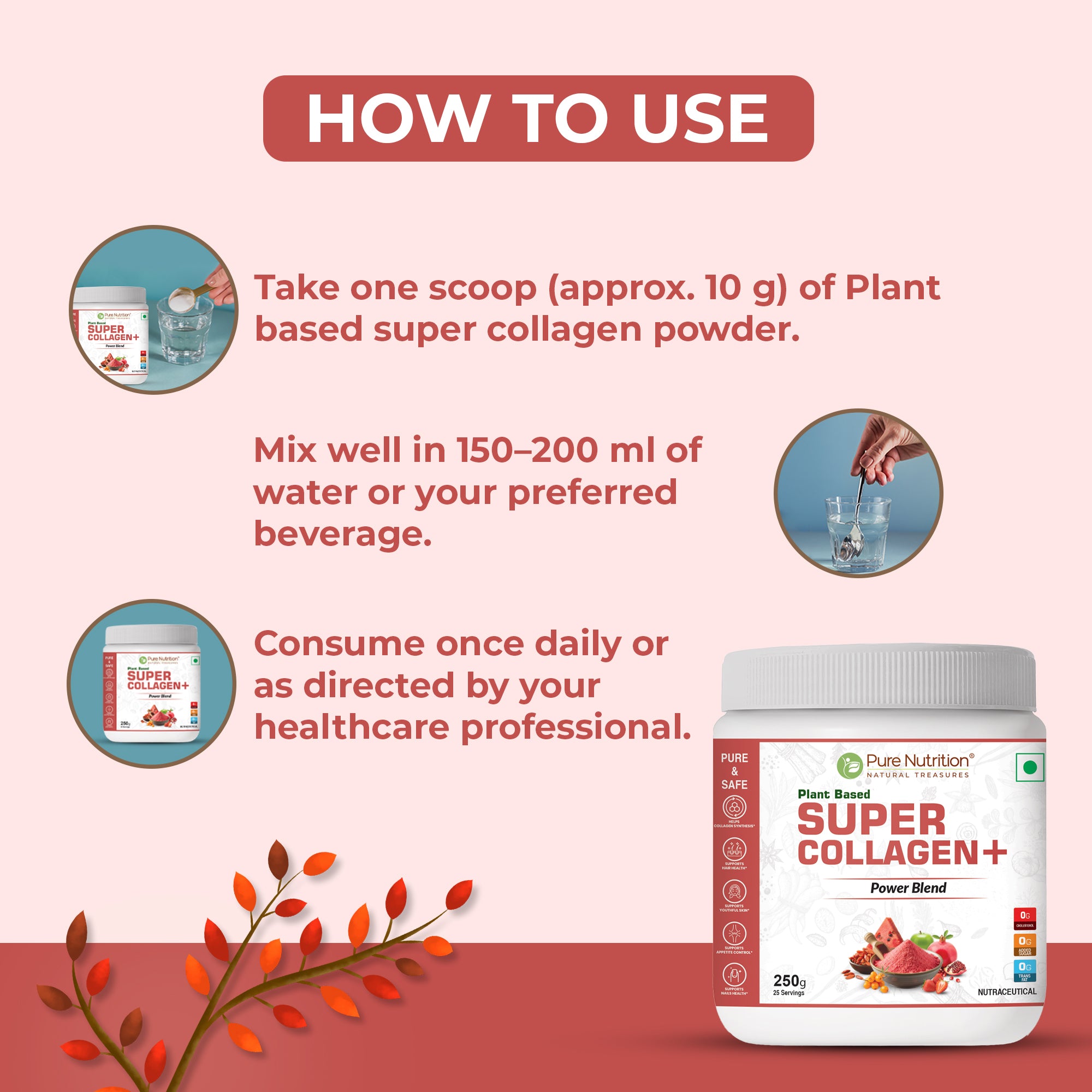 Plant-Based Super Collagen+ – Skin, Hair & Nail Health | Vegan Formula 4