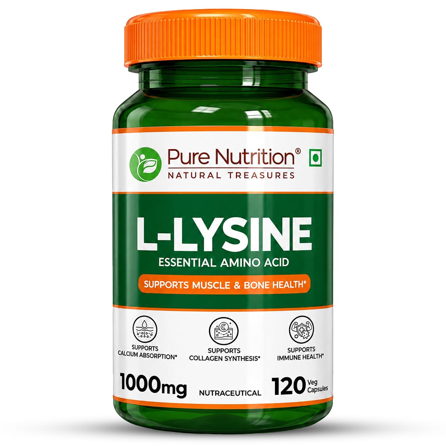 L-Lysine 1000mg Capsules Immune Support, Muscle Strength & Calcium Utilization