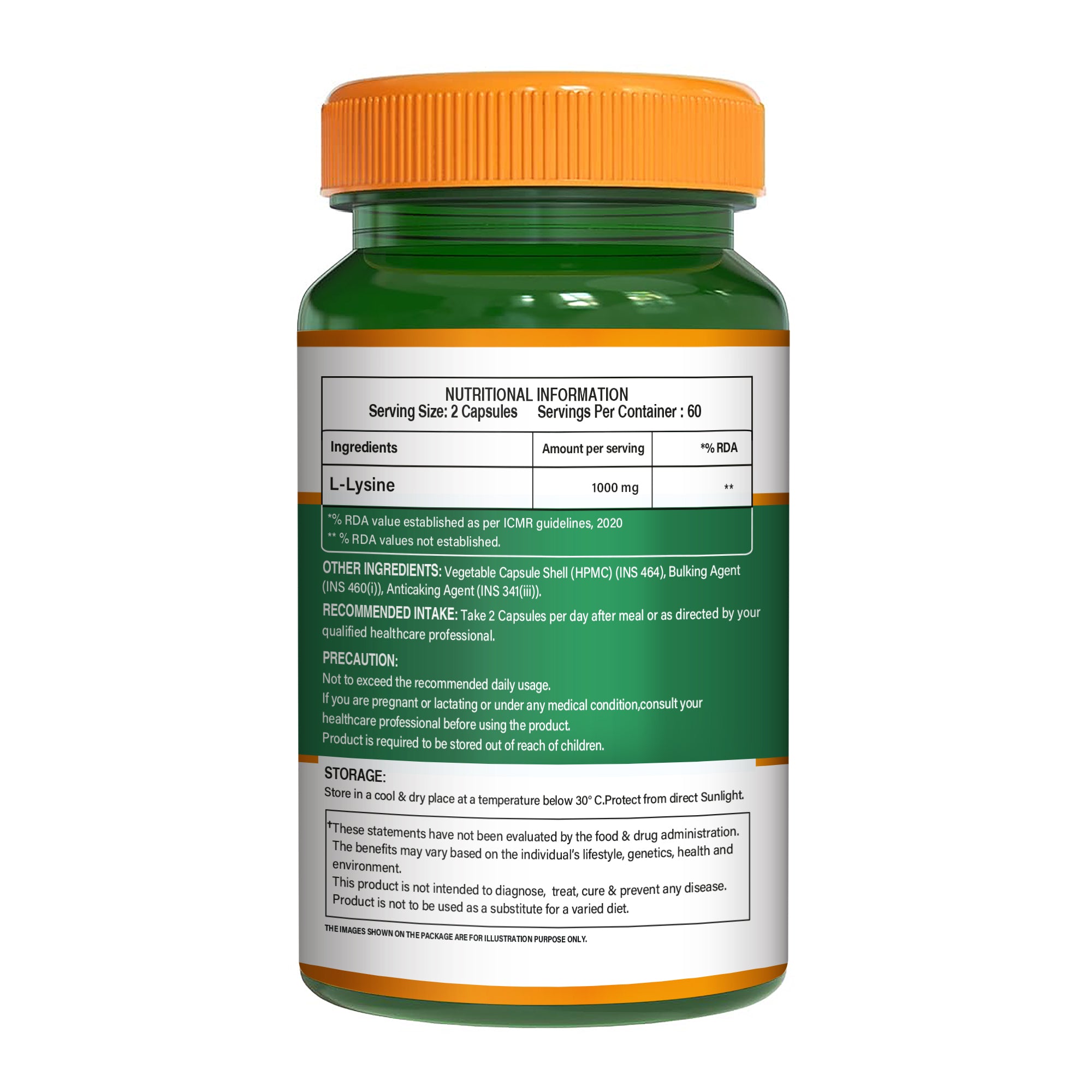L-Lysine 1000mg Capsules Immune Support, Muscle Strength & Calcium Utilization 4