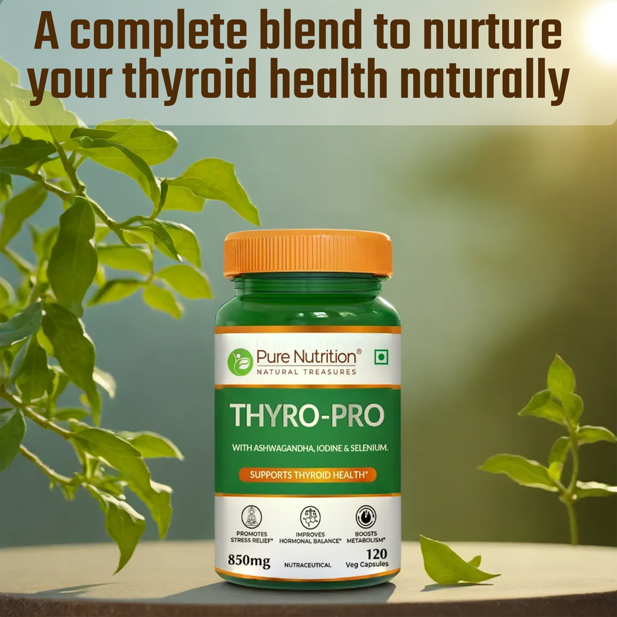 Thyro Pro Thyroid Support Capsules | Ashwagandha, Iodine & Selenium | 120 Caps 3