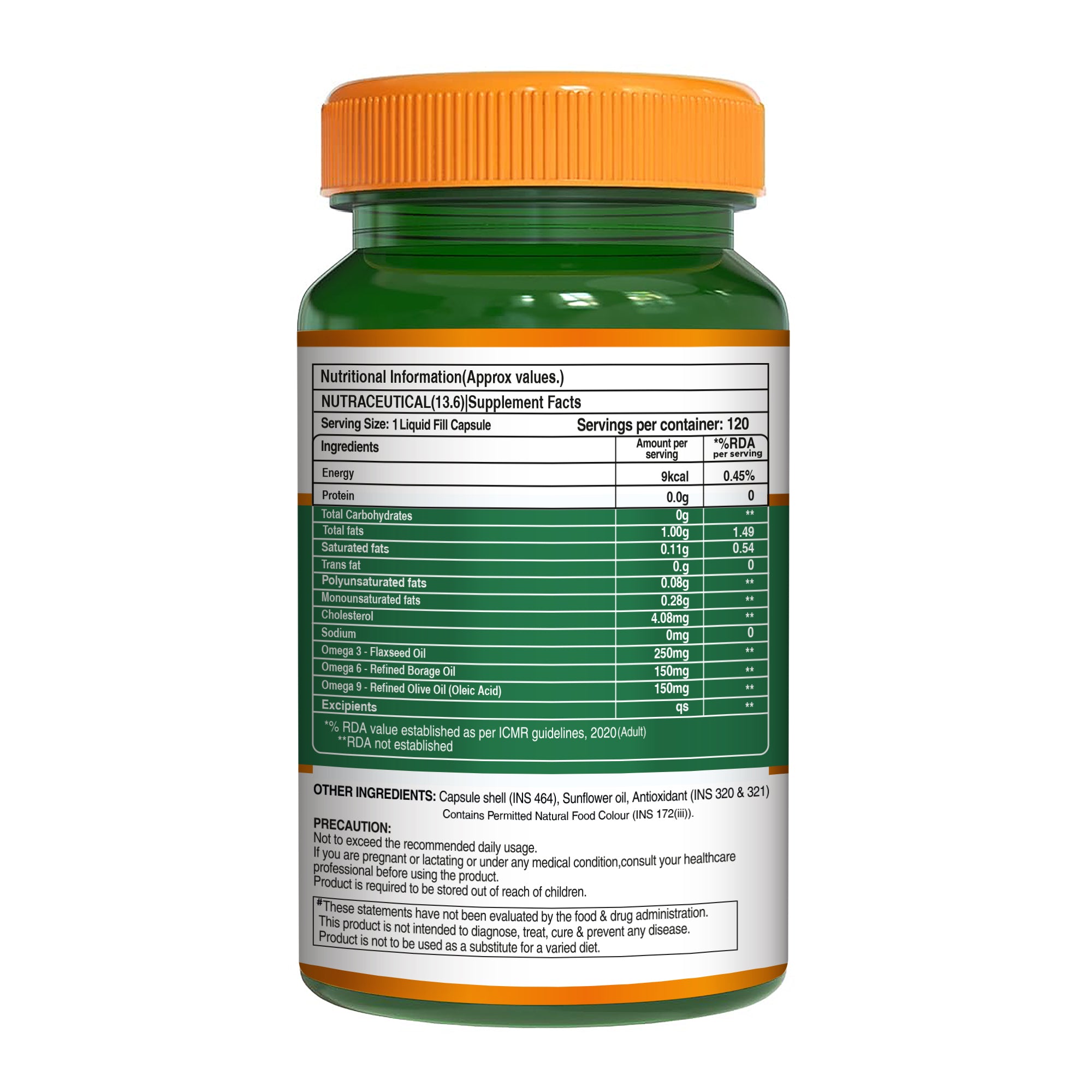 Veg Omega 3-6-9 Capsules 120 Count | Flaxseed & Sea Buckthorn 4