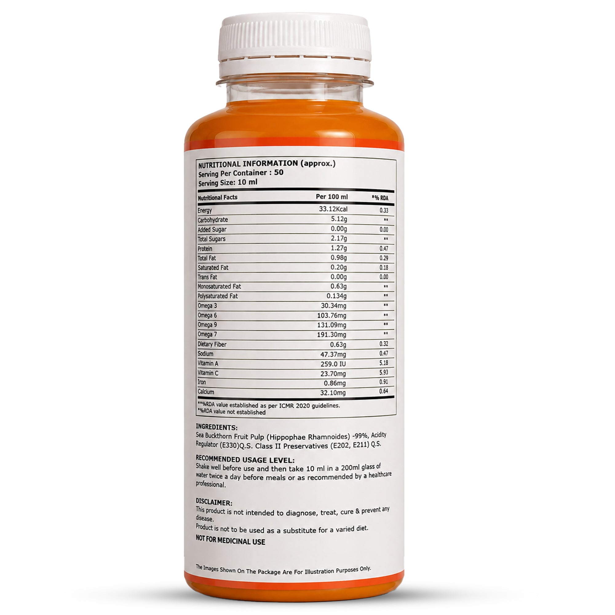 Sea Buckthorn Juice 500ml | Omega 3, 6, 7 & 9 | Daily Wellness Support | 500ML 4