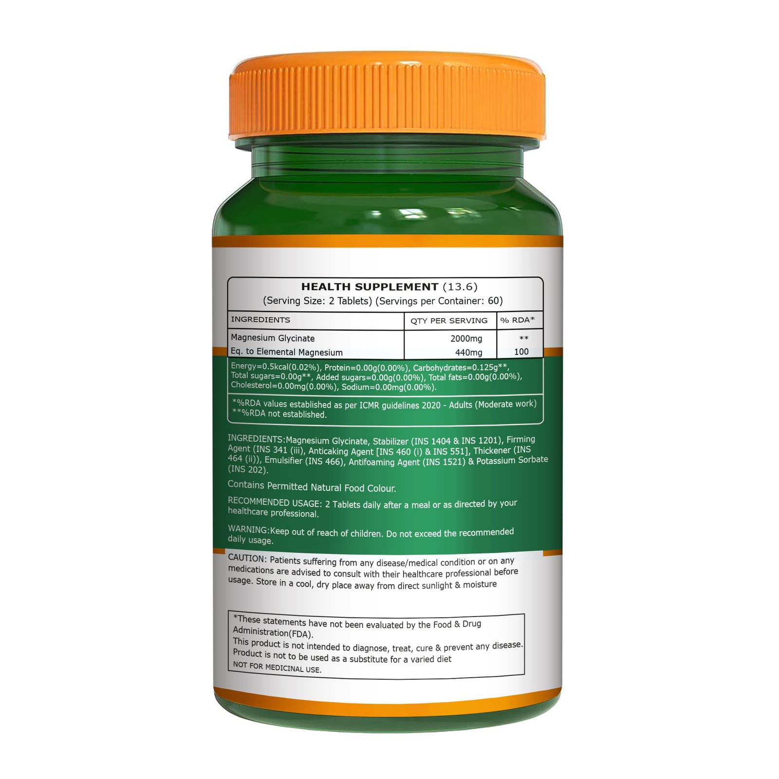 Chelated Magnesium Glycinate 2000mg Supplement | 120 Tablets 4