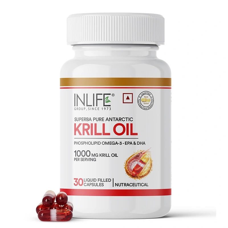 Inlife Superba® Krill Oil (1000 mg), Liquid-Filled Capsules
