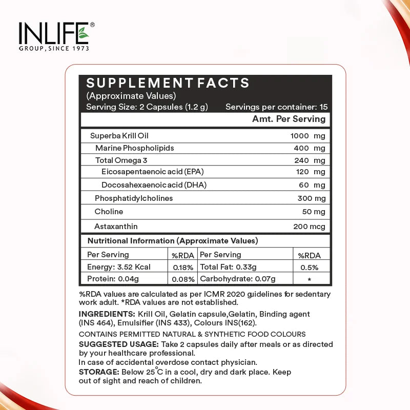 Inlife Superba® Krill Oil (1000 mg), Liquid-Filled Capsules 4