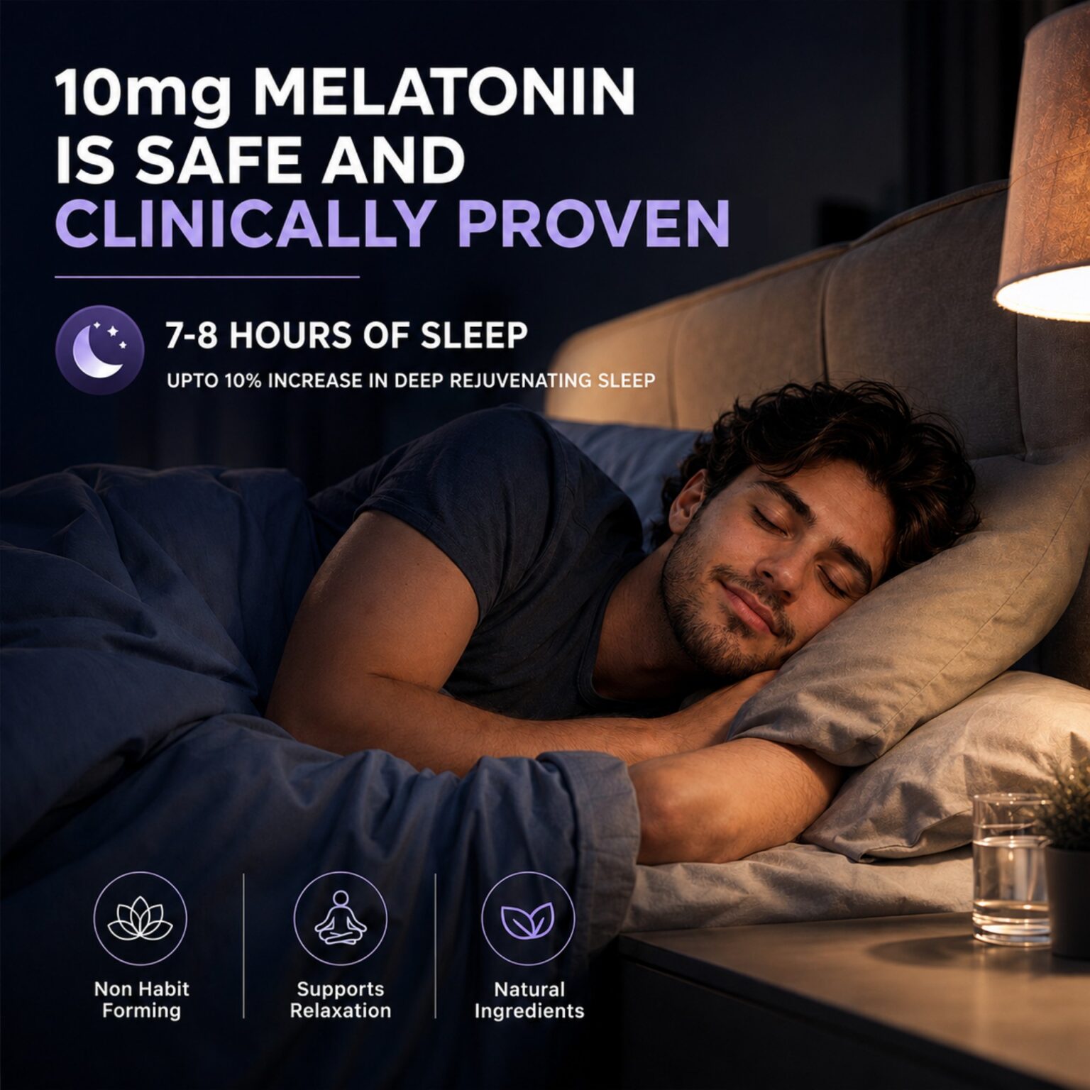 Shudh Kaama Deep Sleep Melatonin with Tagar, Chamomila and Vitamin B6 – 60 Tablets