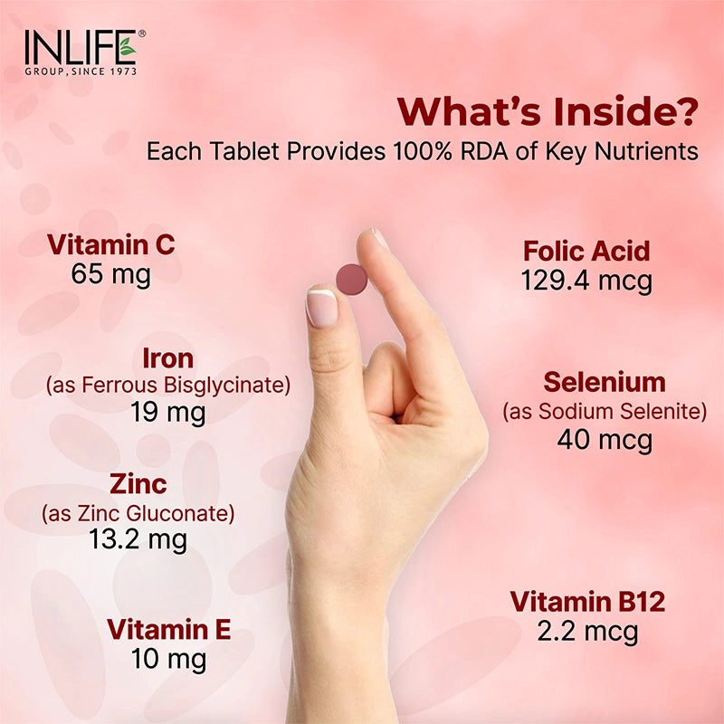 Inlife Chelated Iron Folic Acid Tablets 4