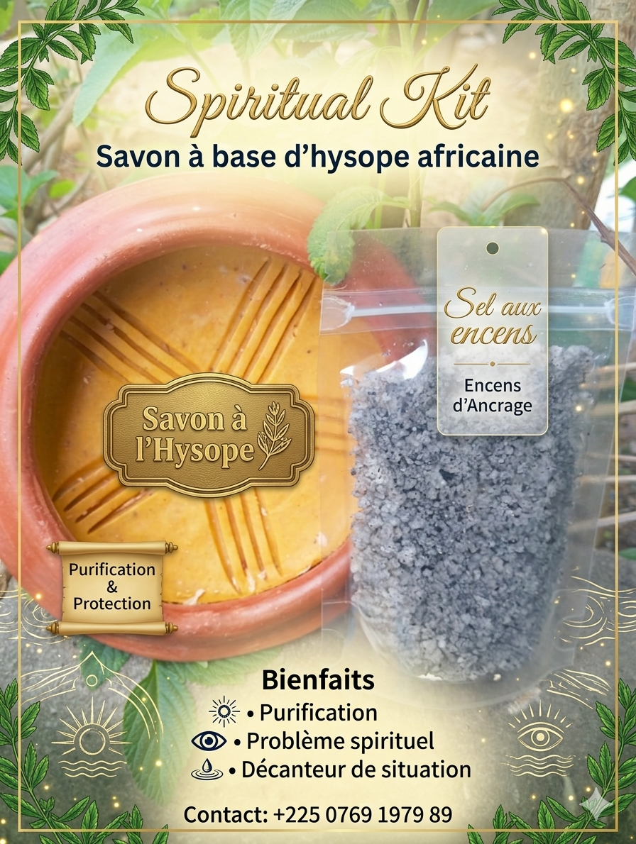 Spiritual kit ( Savon d'hysope+ sel aux encens)