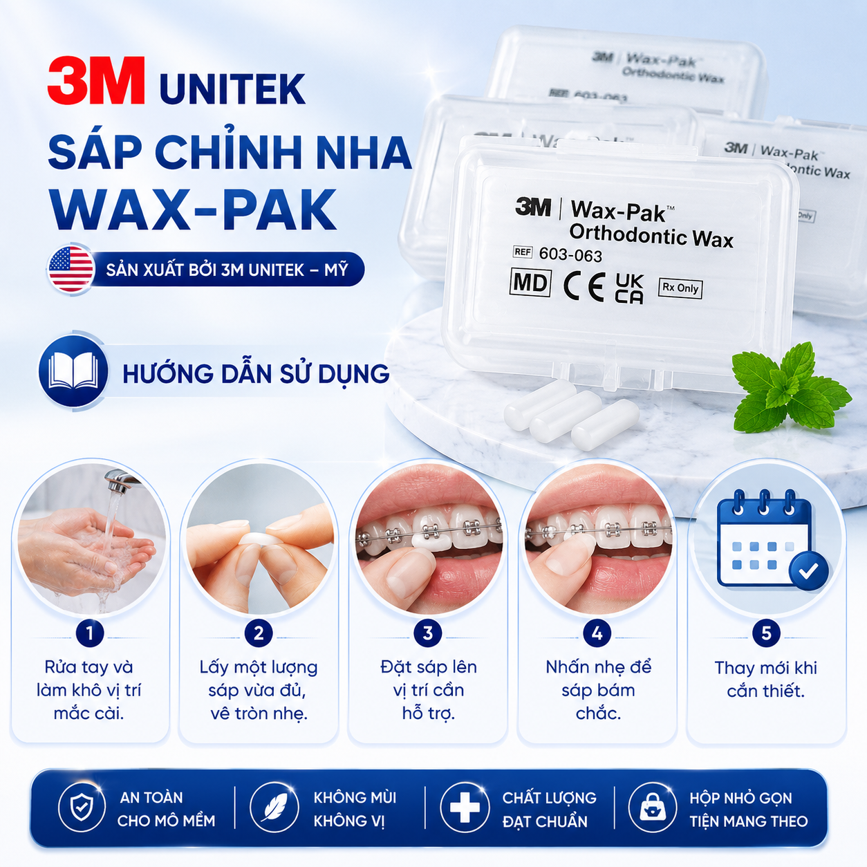 Sáp 3M (100 Hộp nhỏ) 3