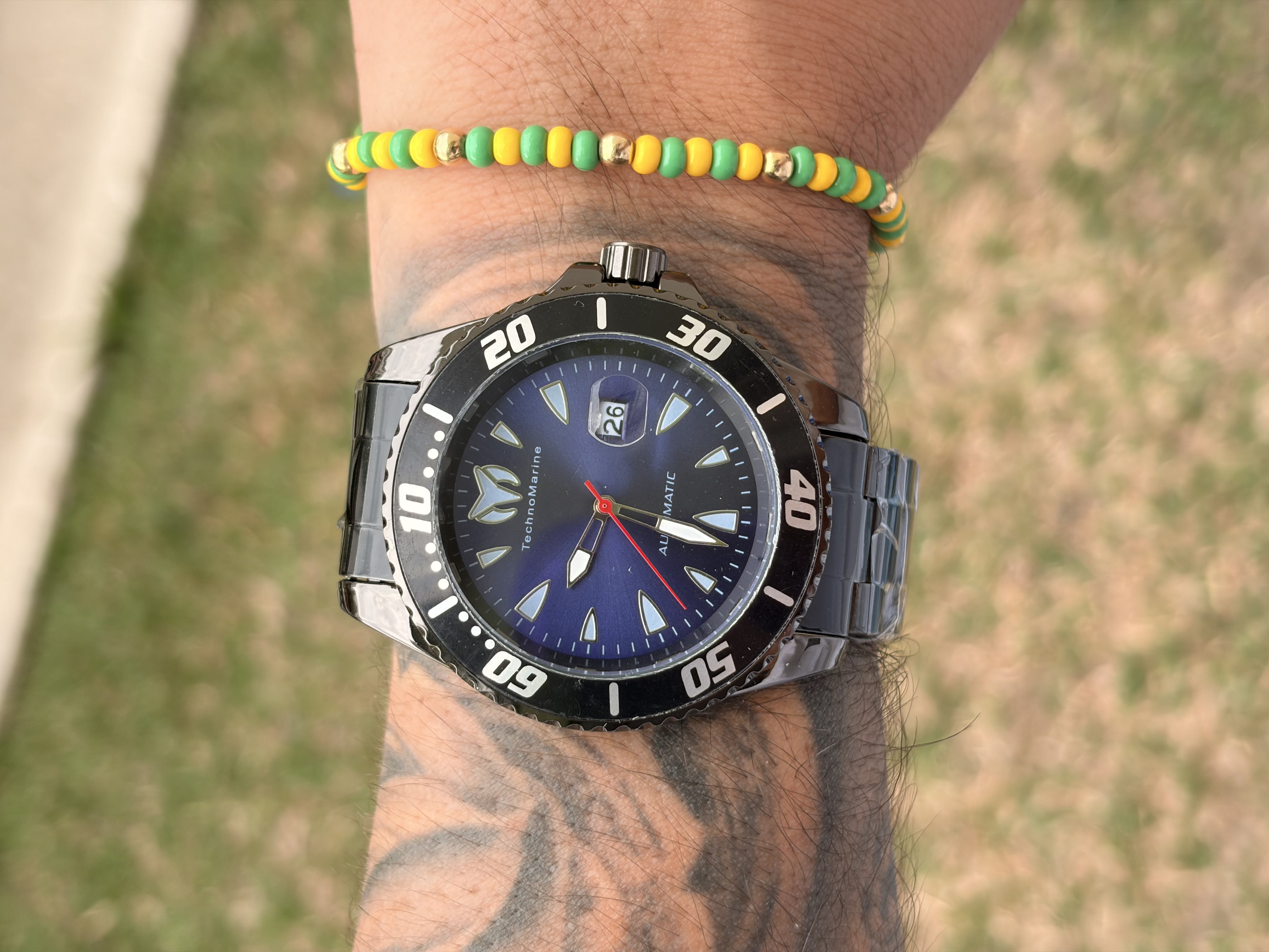 Technomarine metal negro tablero azul  - Image 1